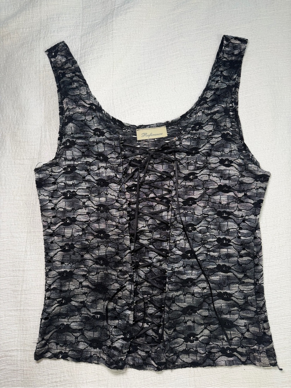Reference Lace-Front Camisole - Black